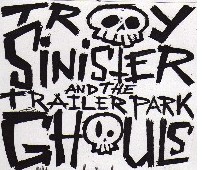 Troy Sinister Logo (white)- black t-shirt