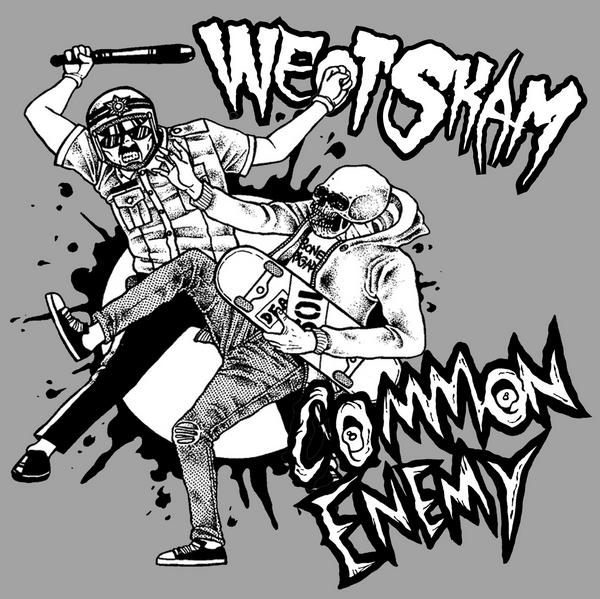 Common Enemy / Weot Skam "When Cops Attack" Split 7" - Overdose On Records